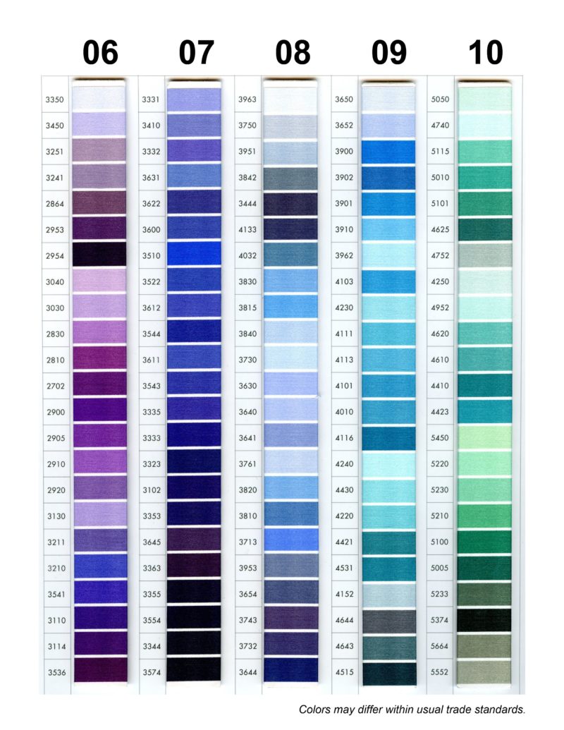 Thread To Pantone Conversion Chart